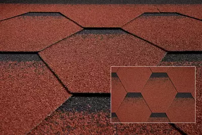 Гипкая черепица Битумная черепица KATEPAL KATRILLI Осенне - красный андулин