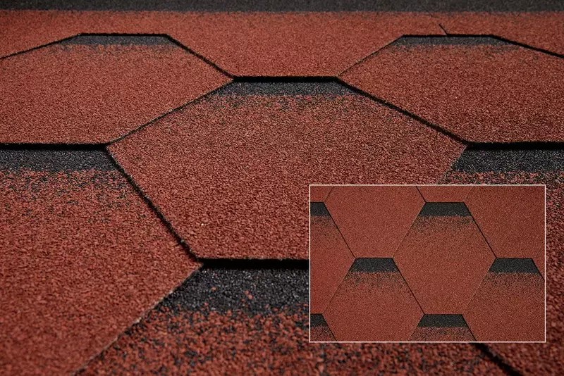  Гипкая черепица Битумная черепица KATEPAL KATRILLI Осенне - красный андулин Гипкий Черепица Andulin SAM