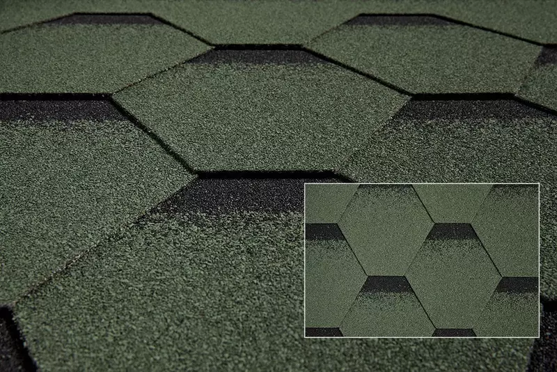  Битумная черепица KATEPAL KATRILLI Зелень моховая Гибкая черепица андулин - 