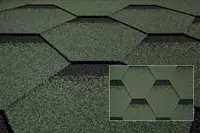  Битумная черепица KATEPAL KATRILLI Зелень моховая Гибкая черепица андулин Оптом и розница