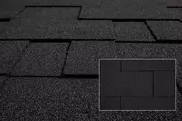 Bitumli cherepitsa KATEPAL ROCKY qora BLACK Egiluvchan cherepitsa andulin yumshoq tom