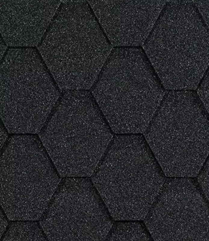 Гибкая черепица Docke PIE EURASIA/ ШЕСТИГРАННИК/ Серый Гипкий черепица andulin мягкая кровля Гибкая черепица