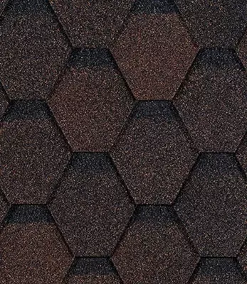 Гибкая черепица Docke PIE EURASIA/ ШЕСТИГРАННИК/ Коричневый Гипкий черепица andulin мягкая кровля Гибкая черепица