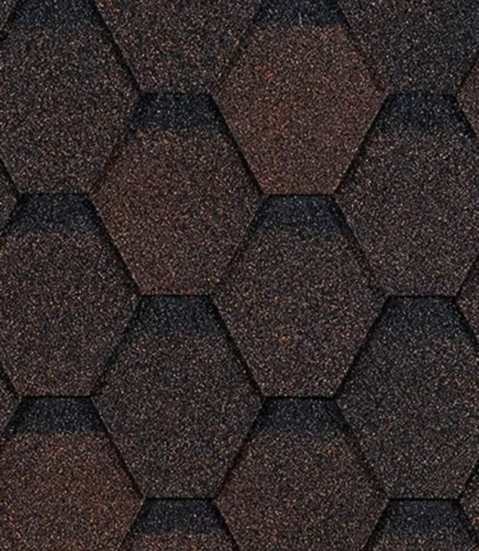 Гибкая черепица Docke PIE EURASIA/ ШЕСТИГРАННИК/ Коричневый Гипкий черепица andulin мягкая кровля Гибкая черепица