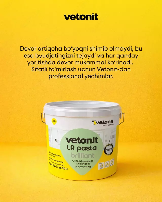  Vetonit pastasi Chakana savdo