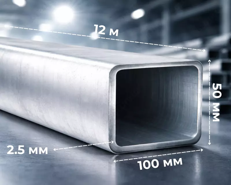 Профильная труба 100x50х2.5