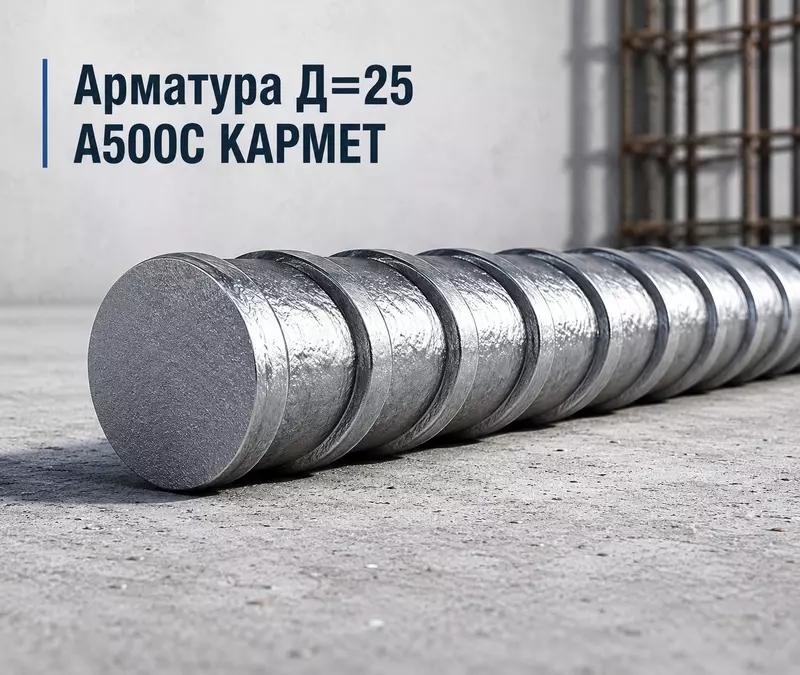 Арматура Д=25 A500C КАРМЕТ