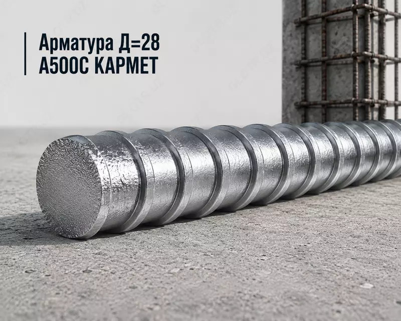 Арматура Д=28 A500C КАРМЕТ