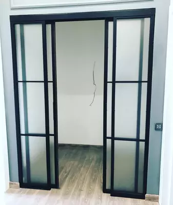   Раздвижные межкомнатные двери купе Loft стекло закалённое премиум