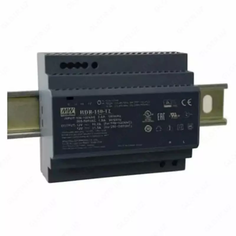 Промышленный импульсный источник питания Mean Well HDR-150-12 на DIN-рейку