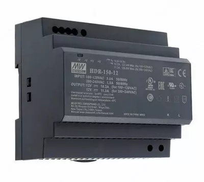   DIN Rail uchun ortacha quduq HDR-150-12 sanoat kommutatsiya quvvat manbai