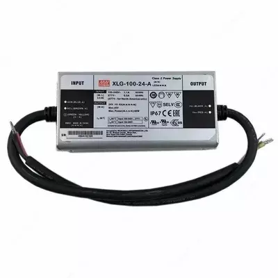 Светодиодный AC/DC драйвер "Mean Well" XLG-100-24-A, 100 Вт с выходом 24 В и регулировкой тока