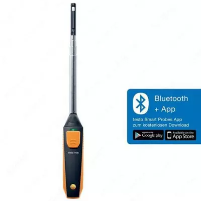 testo 405i – Smartfon/planshet orqali boshqariladigan Bluetooth funksiyali Smart Probe termoanemometri