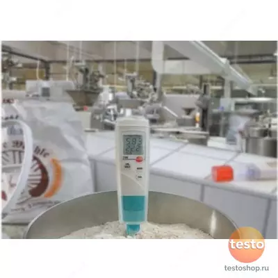 Testo 206-pH2 cho'ntak pH o'lchagich to'plami, korpus va bufer eritmalari bilan