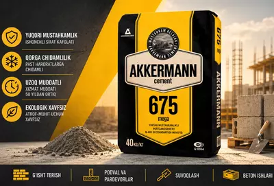  Цемент AKKERMANN 675 марки (1 паллета) бесплатная доставка - 