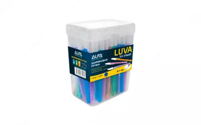 Шариковые ручки Alfa Luva 1BP021  синие  в упаковке 60 шт