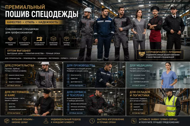 Premium maxsus kiyimlar tikuv xizmati