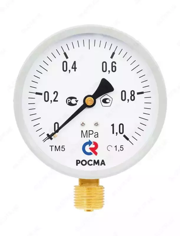Манометр Росма ТМ-510 (0–0 06 MPa) G1/2  класс точности 1.5