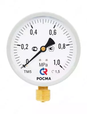 Манометр Росма ТМ-510 (0–0 06 MPa) G1/2  класс точности 1.5