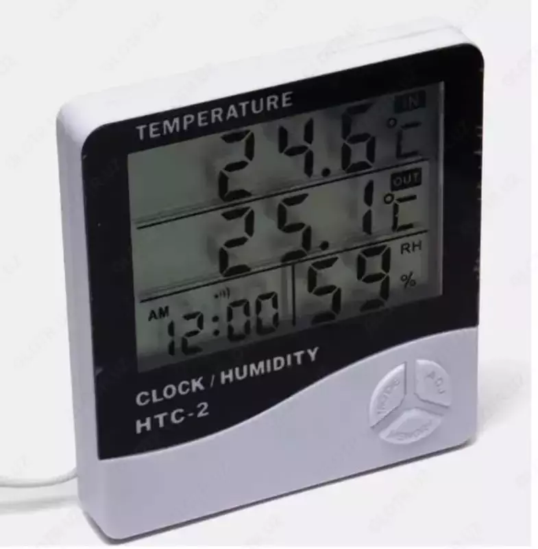 HTC-2 raqamli termometr-gigrometr  soat