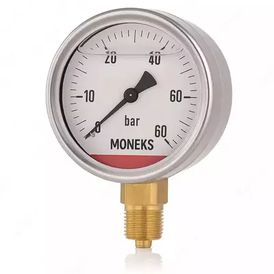Манометр глицериновый MONEKS 0–60 бар G1/4B осевой (Арт. - 36525206)