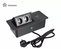 Mebel ichiga ornatiladigan yashirin smart rozetka bloki  20W simsiz  1.8m