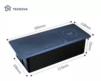  Mebel ichiga ornatiladigan yashirin smart rozetka bloki  20W simsiz  1.8m - 