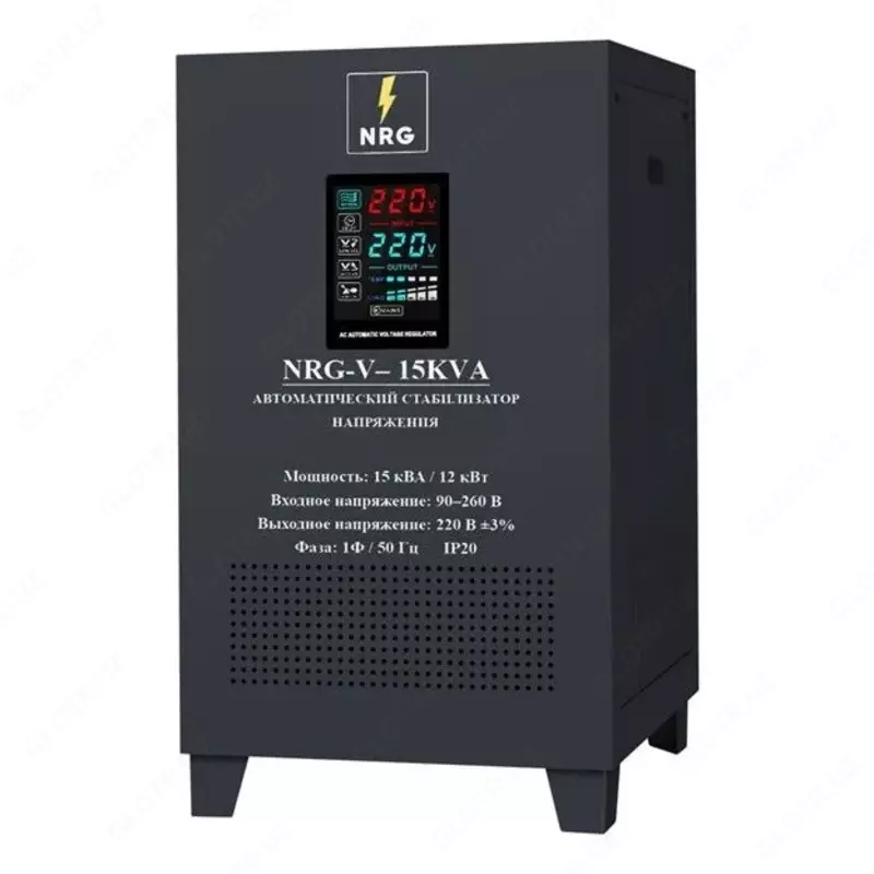 Стабилизатор напряжения NRG-V-15KVA напольный однофазный 15кВА