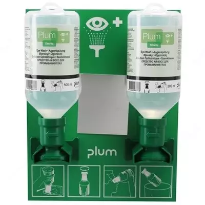 Станция для промывки глаз Plum Eyewash два одинаковых флакона