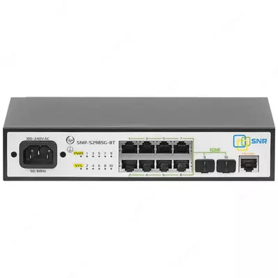 Boshqariladigan PoE L2 kommutator SNR-S2985G-8T-POE 8 port gigabit SFP