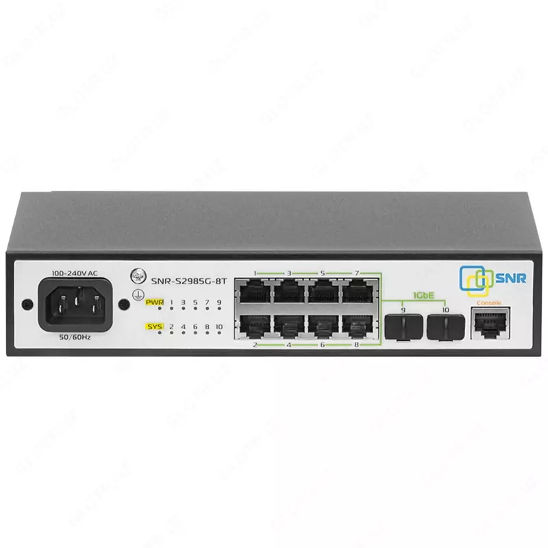 Boshqariladigan PoE L2 kommutator SNR-S2985G-8T-POE 8 port gigabit SFP