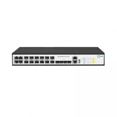 Boshqariladigan L3 kommutator SNR-S2995G-12FX-UPS SFP+ 10G va AKB bilan