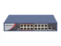 Коммутатор PoE Hikvision DS-3E0528HP-E 24 порта гигабитный  2×SFP  неуправляемый