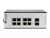 Коммутатор промышленный управляемый PXT-S250G-2S8T-POE 8 портов PoE  2×SFP  DIN