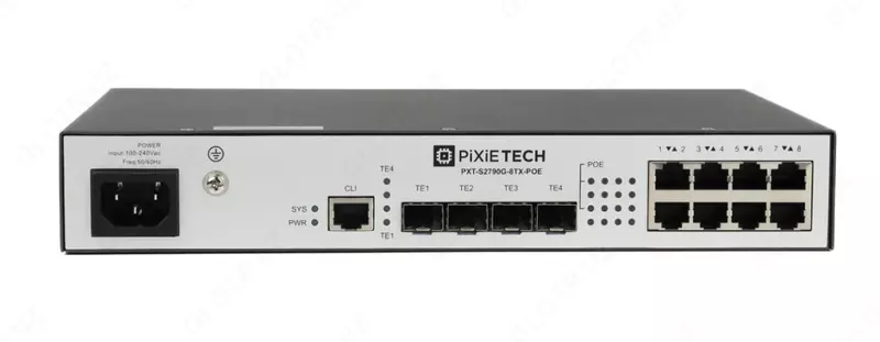 Коммутатор L3 PoE управляемый PXT-S2790G-8TX-POE 8 портов  4×10G SFP+