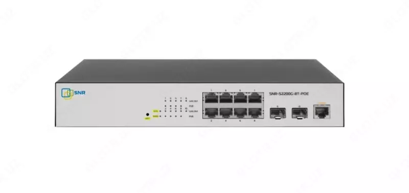 Коммутатор Web Smart L2 PoE управляемый SNR-S2200G-8T-POE 8 портов  2×SFP  100 Вт