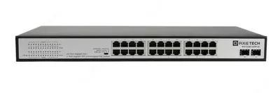 Коммутатор PoE неуправляемый Pixietech PXT-S1501-24TP-2S 24 порта  2×SFP  280 Вт
