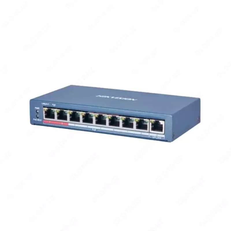 Hikvision DS-3E0109P-E/M boshqarilmaydigan PoE kommutator 8×100M PoE + 1×Uplink