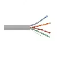 Кабель витая пара U/UTP кат. 5E 100МГц 4 пары PVC INDOOR 1м серый (100м) GENERICA (цена за бухту)