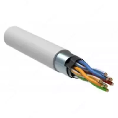 Кабель витая пара F/UTP кат. 5E 24AWG 4 пары LSZH INDOOR 1м белый (цена за бухту)