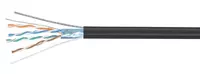 Кабель витая пара U/UTP кат. 5E 100МГц 4 пары LDPE OUTDOOR 1м черный (100м) (цена за бухту)