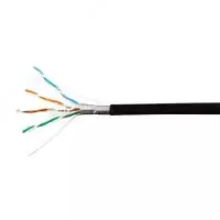 Кабель витая пара U/UTP кат. 5E 100МГц 4 пары LDPE OUTDOOR 1м черный (цена за бухту)