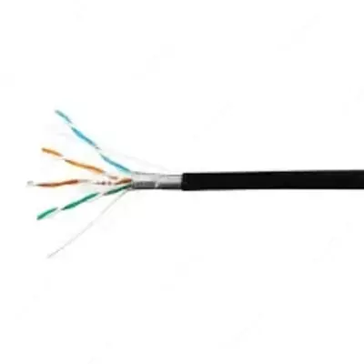 Kabel oralgan juft U/UTP kat. 5E 100MGts 4 juft LDPE OUTDOOR 1m qora (galtak narxi)