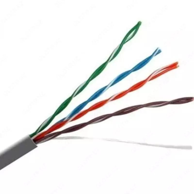 ITK Кабель связи витая пара U/UTP  кат.5E 4х2х24AWG solid  PVC  305м  серый (цена за бухту)