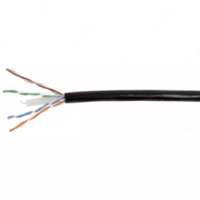 ITK Витая пара U/UTP кат.6 4x2х23AWG solid LSZH нг(А)-HF черный (305м) (цена за бухту)
