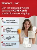 Система непрерывного мониторинга глюкозы iCan i6 Sinocare CGM  15 дней  (2+ лет)