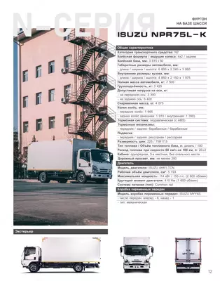 ISUZU NPR75L-K yuk avtomobili Avtofurgon (yopiq metall)
