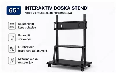  Interaktiv panel 65 dyuymli android 14  4K  4GB / 32GB - 