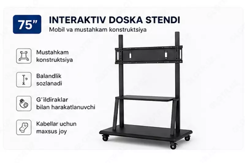   Interaktiv panel 75 dyuymli android 14 4K 4GB / 32GB