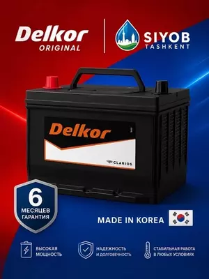 Delkor 60R va 60L avtomobil akkumulyatori  Koreya  2026-yil